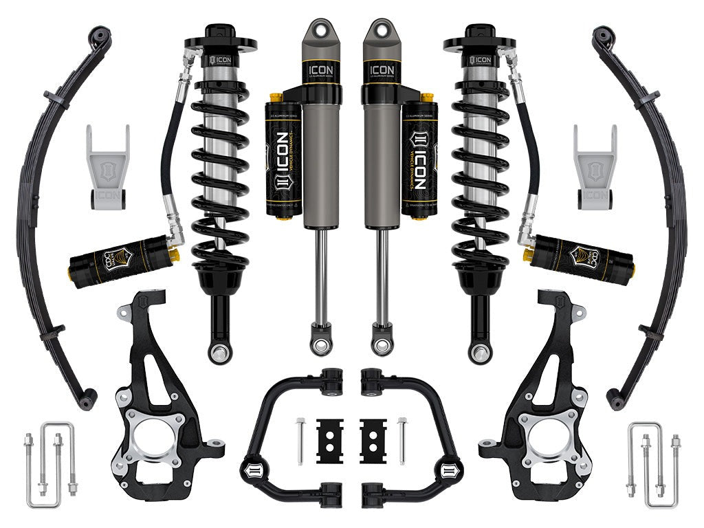 Icon 3.5-4.5" Stage 4 Suspension System Tubular CDCV leaf Pack Kit 2021-2026 Ford F-150 4WD Flex