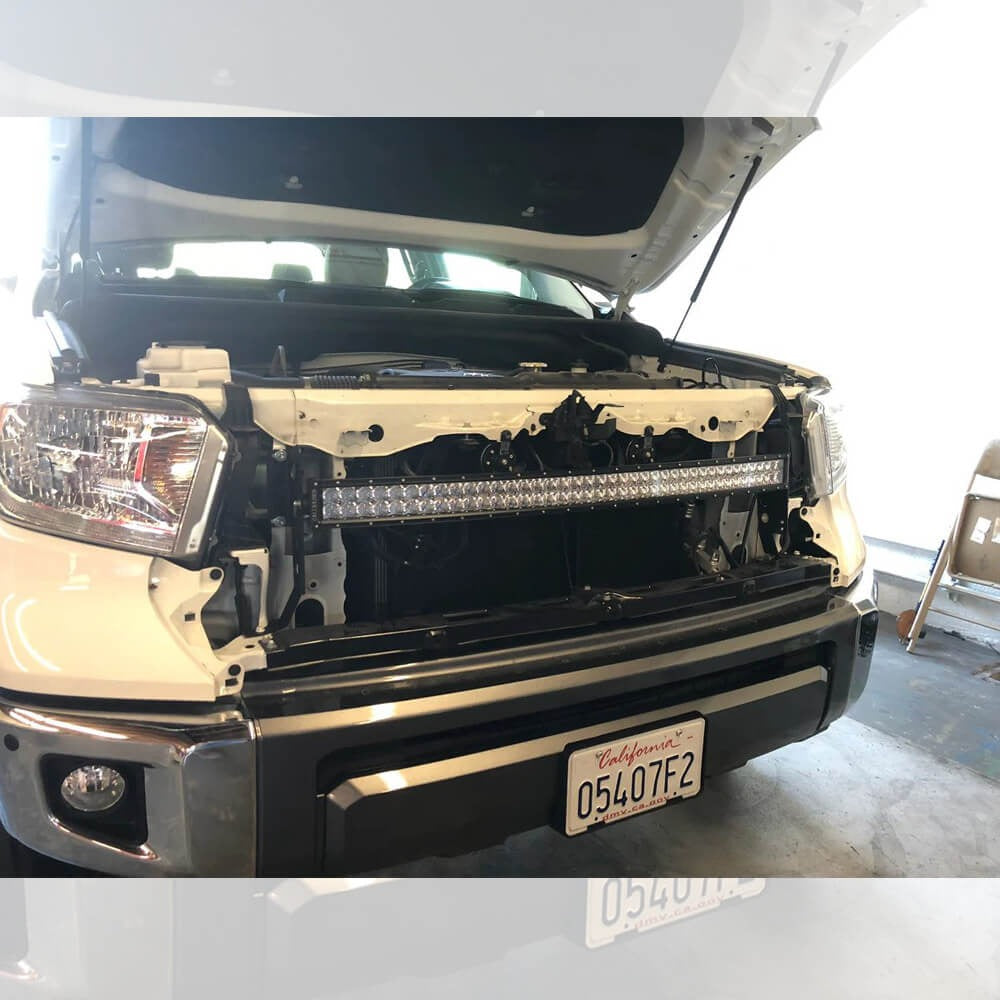 42 inch Hidden Grille Curved LED Light Bar Brackets Kit Fits 2014-2021 Toyota Tundra