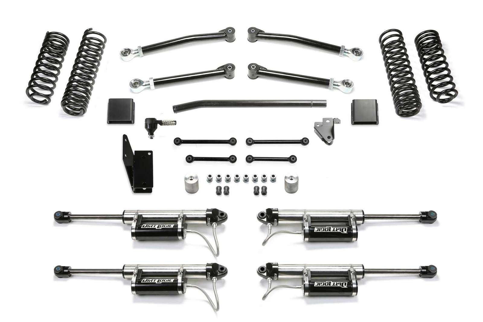 Fabtech 5" Trail Lift Kit w/Dirt Logic 2.25 Shocks w/Reservoir for 2020-2024 Jeep Gladiator 4WD w/5" lift