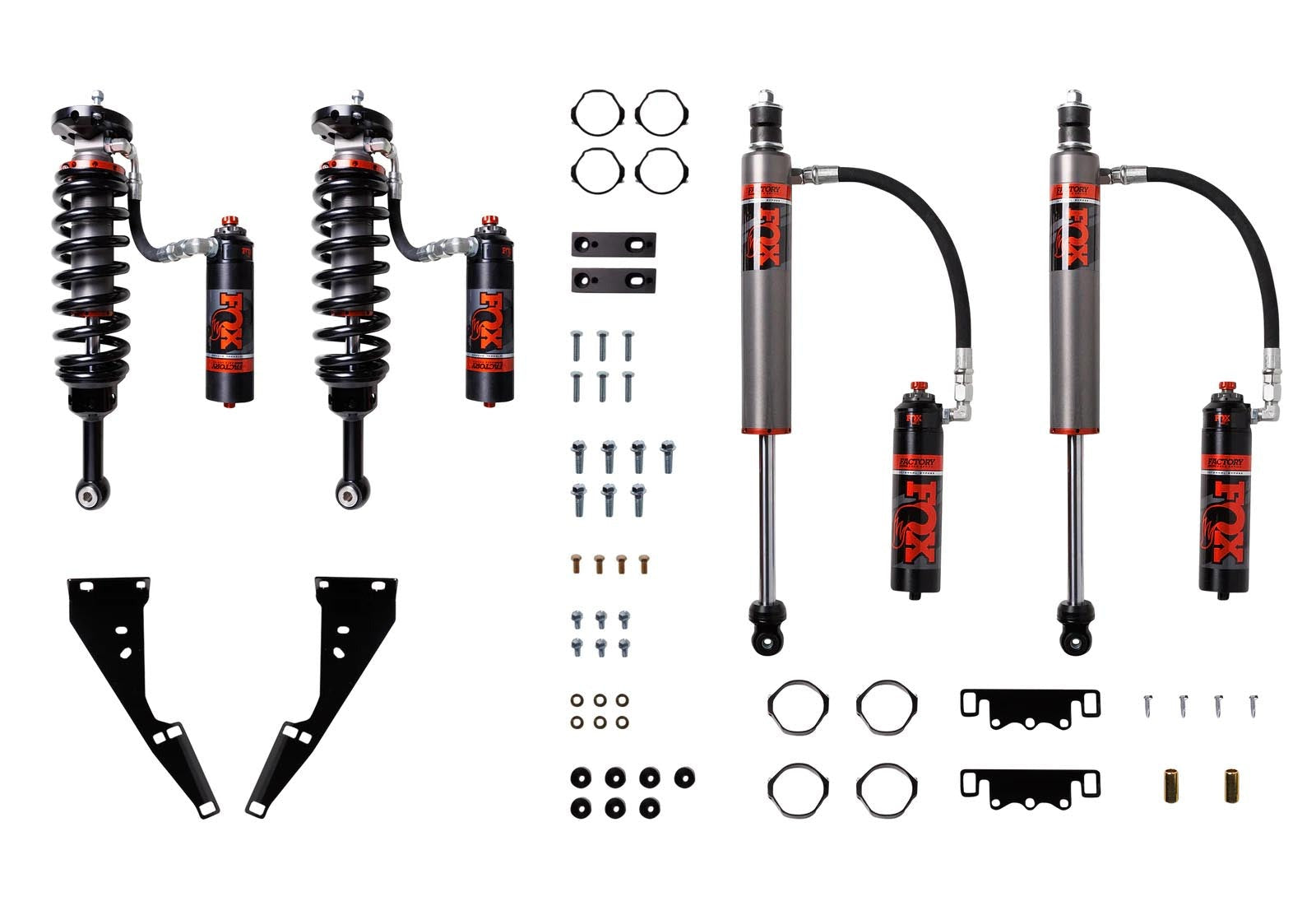 Fox 2.5 Factory Race Series Internal Bypass w/ DSC Coilovers + Rear Shocks Set for 2003-2024 Toyota 4Runner 4WD RWD w/2-3" lift