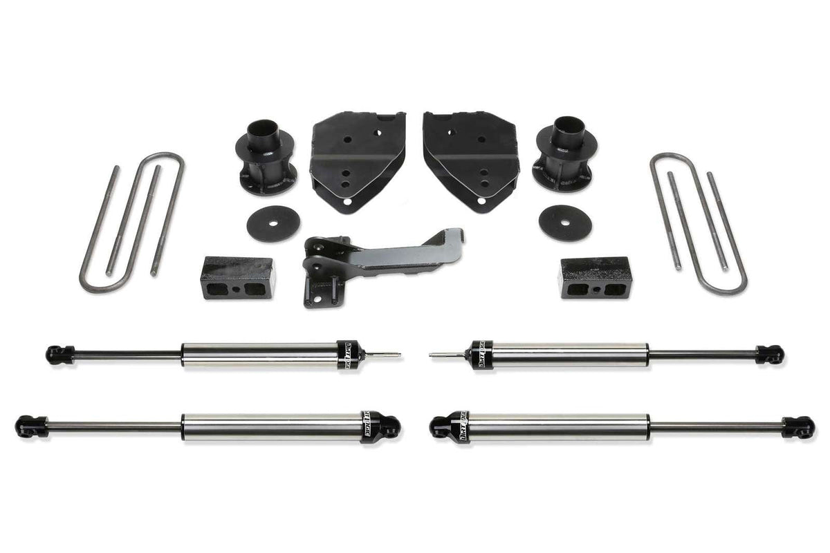 Fabtech 4" Budget System w/Dirt Logic Shocks Kit for 2017-2024 Ford F250 Super Duty 4WD w/4" lift