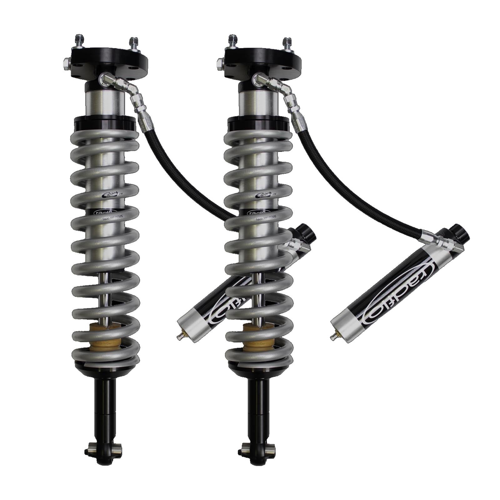 Radflo 2.5 600R Pro OE Adjustable Coilover w/Reservoir Front Pair for 2010-2014 Ford Raptor 4WD