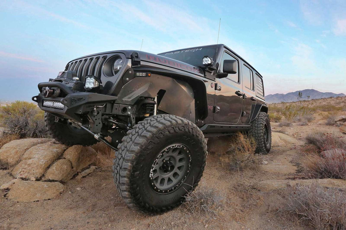 Fabtech Front Inner Fenders Use With Fabtech Tube Fenders Kit for 2018-2024 Jeep Wrangler JL 4WD