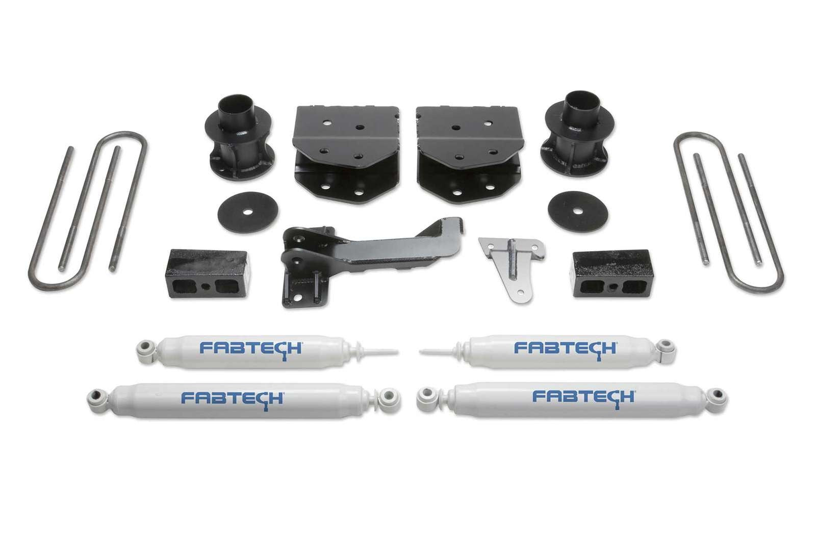Fabtech 4" Budget System Wperformance Rear Shocks Kit for 1999-2004 Ford F250 Super Duty 4WD w/4" lift