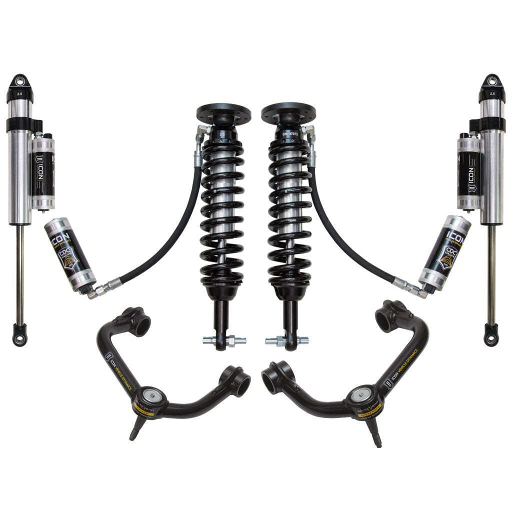 ICON K93085T Stage 5 Suspension System Tubular UCA Ford F150 4WD 2-2.63" Lift