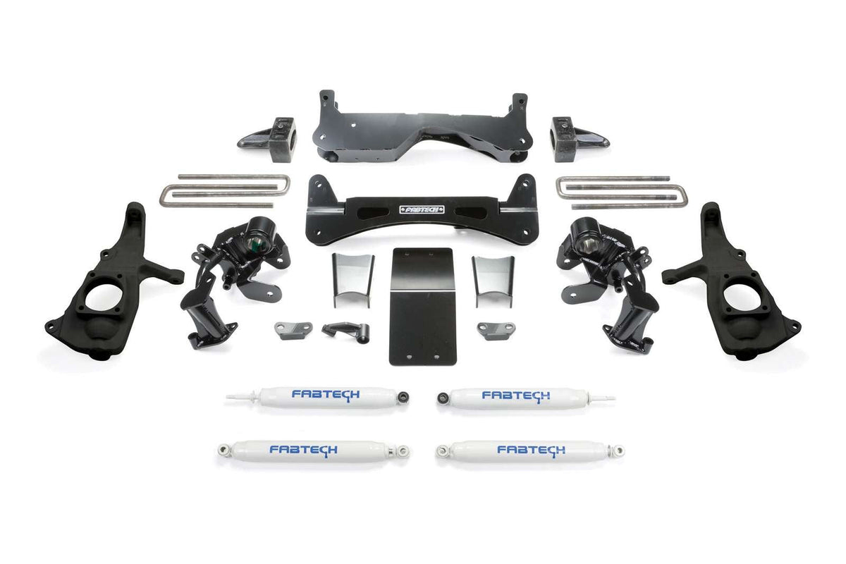 Fabtech 6" RTS System w/Performance Shocks Kit for 2011-2019 GMC Sierra 2500 HD 4WD RWD w/6" lift