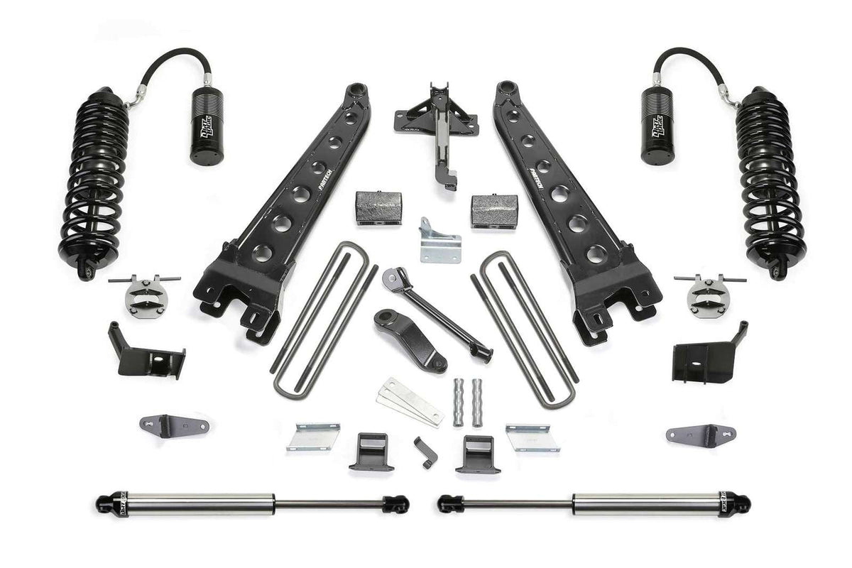 Fabtech 4" Radius Arm System w/Front Dirt Logic 4.0 Coilovers w/Reservoir & Rear 2.25 Shocks Kit for 2008-2016 Ford F250 Super Duty 4WD w/4" lift