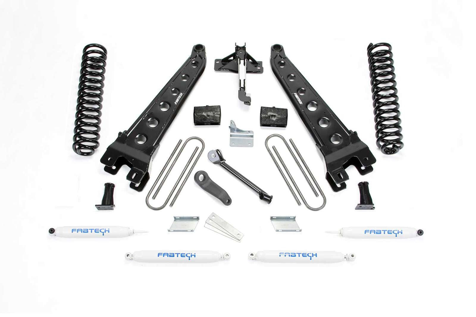 Fabtech 6" Radius Arm System w/Performance Shocks Kit for 2008-2016 Ford F350 Super Duty 4WD w/6" lift 8-Lug