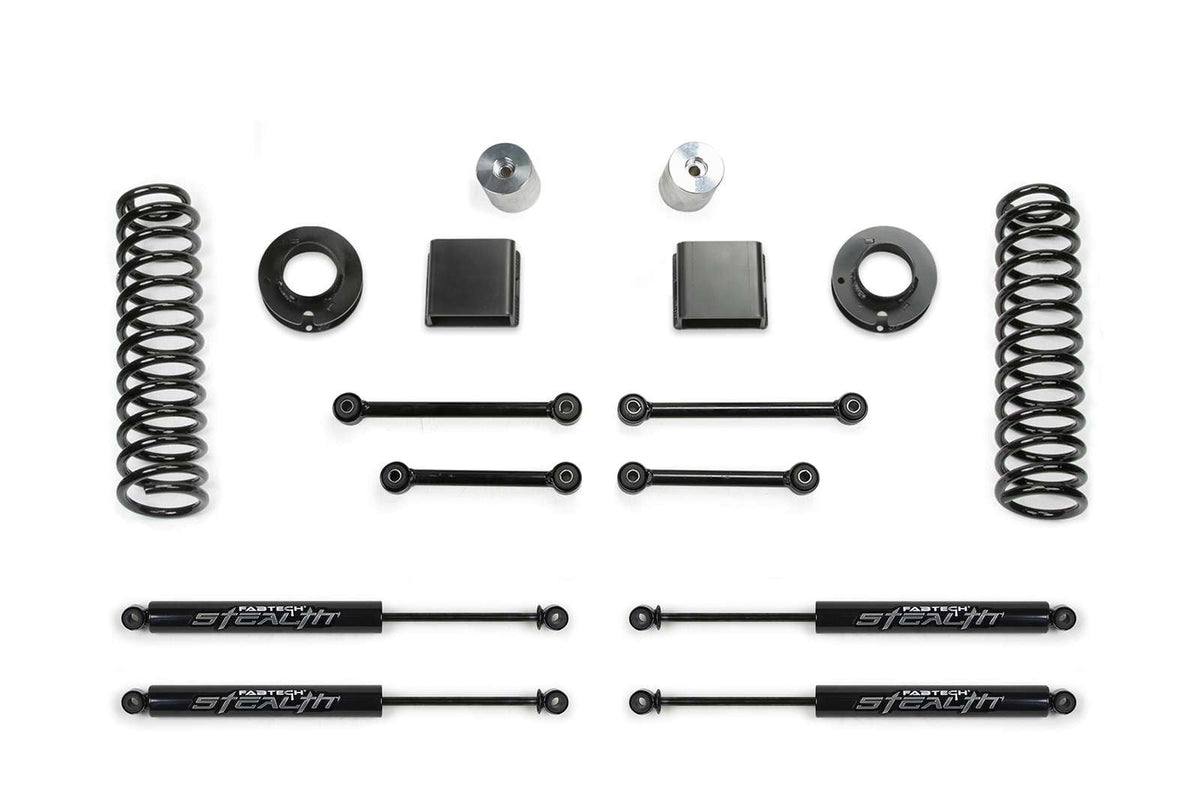 Fabtech 3" Sport Lift Kit w/Stealth Shocks for 2020-2024 Jeep Gladiator 4WD w/3" lift