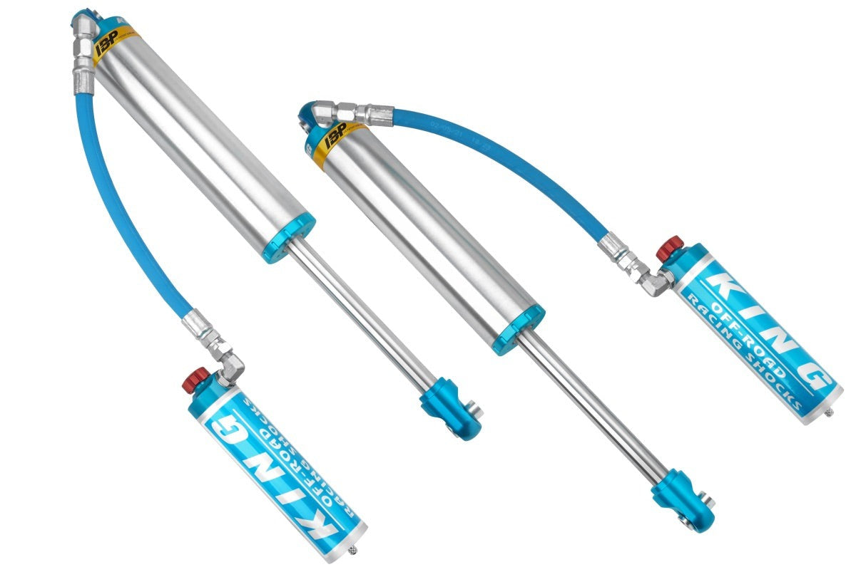 King Shocks 3.0 Performance Racing Smoothie w/Hose Remote Reservoir Adjustable + Internal Bypass Shocks PR3010-SS-AI