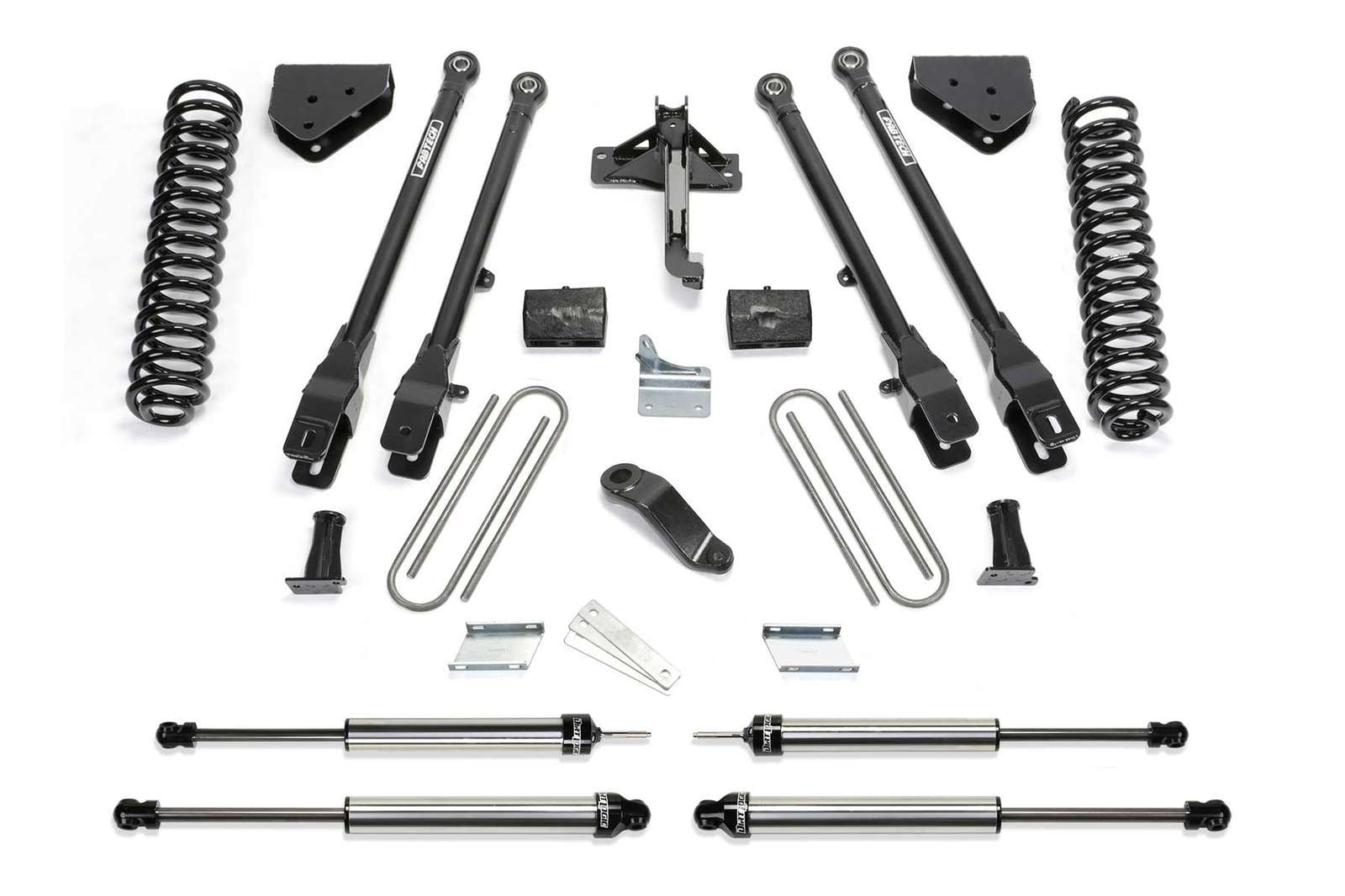 Fabtech 4" 4 Link System w/Dirt Logic Shocks Kit for 2008-2016 Ford F250 Super Duty 4WD w/4" lift