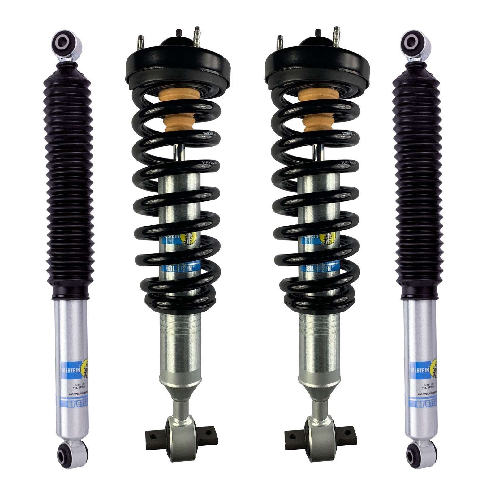 Bilstein 6112 Assembled & 5100 Shocks Set 2015-2020 Ford F-150 4WD 4x4