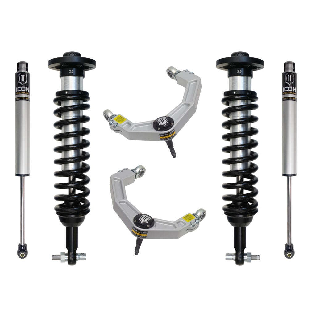 ICON K93122 Stage 2 Suspension System Billet UCA Ford F150 2WD 0-3" Lift