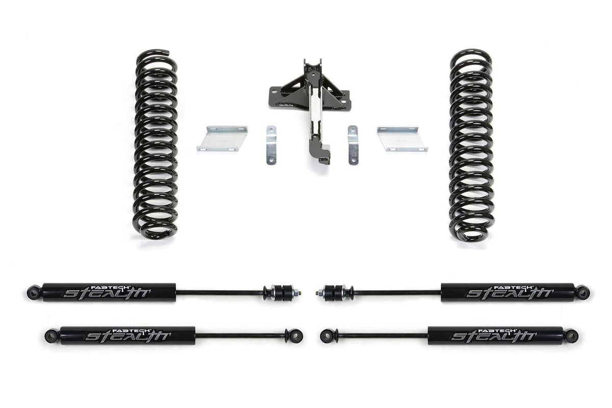 Fabtech 2.5" Budget Lift Kit w/Stealth Shocks for 2017-2024 Ford F350 Super Duty 4WD w/2.5" lift