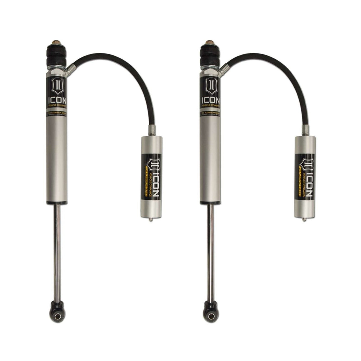 Icon 2.0 Remote Reservoir Shocks Front Pair for 2005-2016 Ford F250 Super Duty 4WD w/5-7" lift