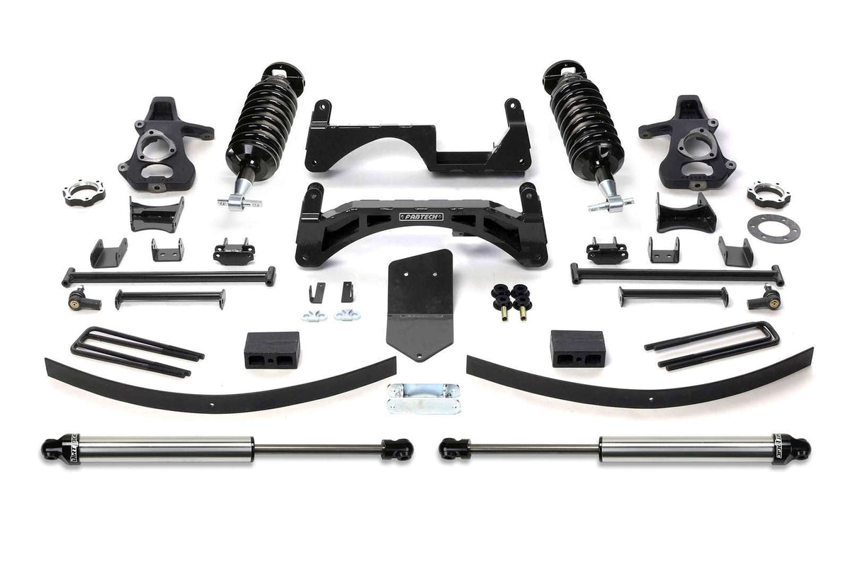 Fabtech 6" Performance System w/Front Dirt Logic 4.0 Coilovers & Rear 2.25 Shocks Kit for 2007-2013 GMC Sierra 1500 4WD w/6" lift