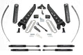 Fabtech 8" Radius Arm System w/Stealth Shocks Kit for 2008-2016 Ford F350 Super Duty 4WD w/8.0" lift w/Overload