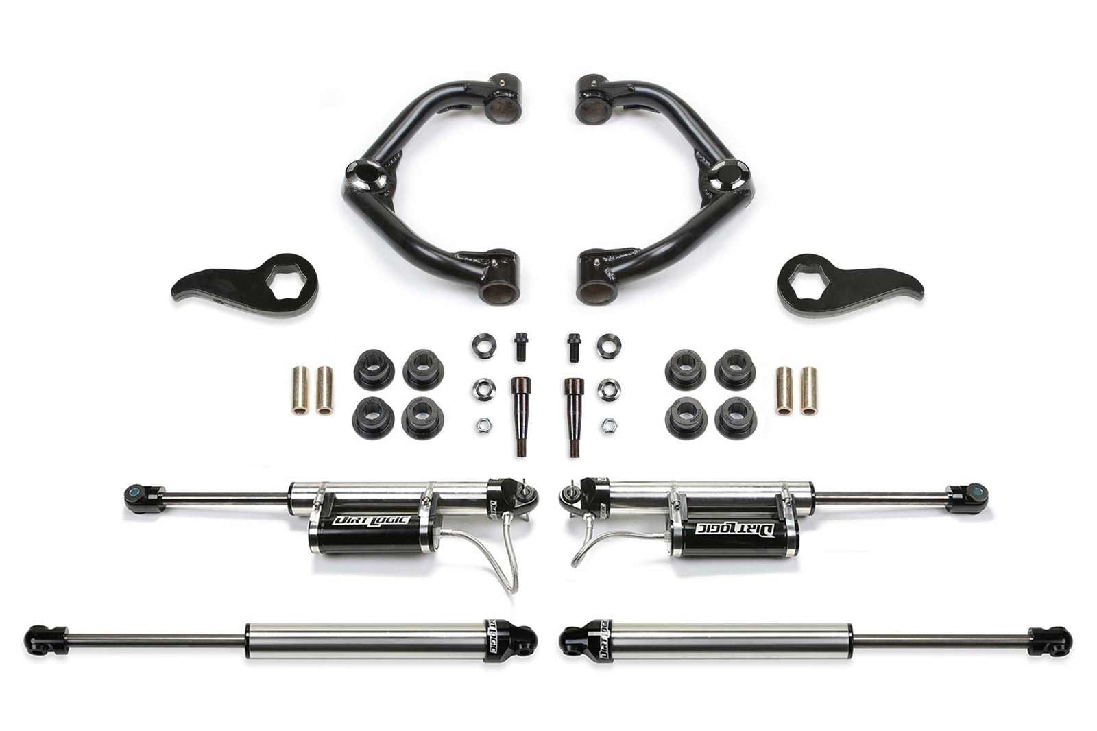 Fabtech 3.5" Uniball UCA Lift Kit w/Dirt Logic 2.25 Shocks w/Reservoir for 2020-2024 GMC Sierra 2500 HD 4WD w/3.5" lift