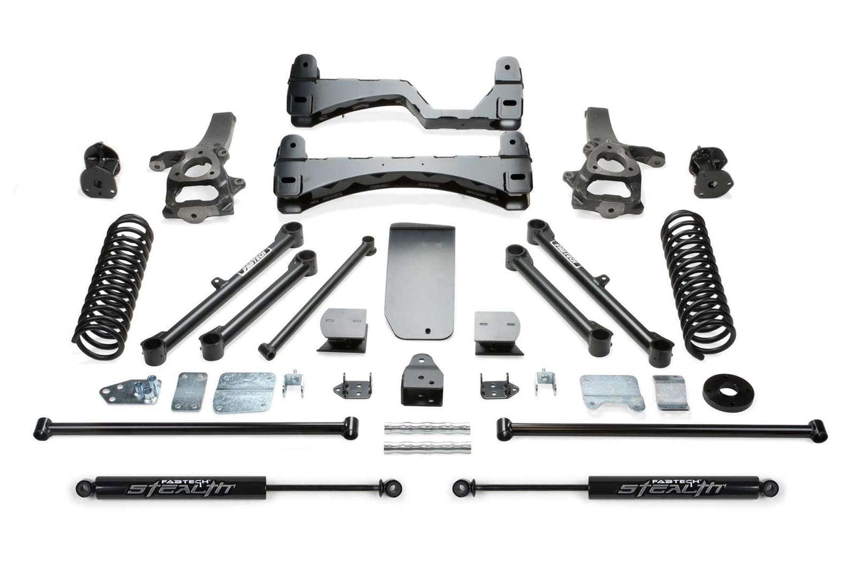 Fabtech 6" Basic System w/Rear Stealth Shocks Kit for 2009-2018 Ram 1500 4WD w/6" lift