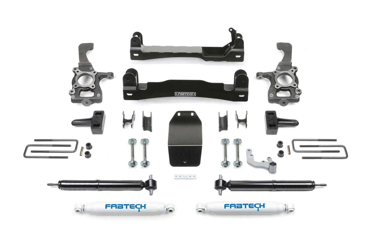 Fabtech 4" Basic System w/Rear Performance Shocks Kit w/4" lift 2015-2020 Ford F-150 4WD