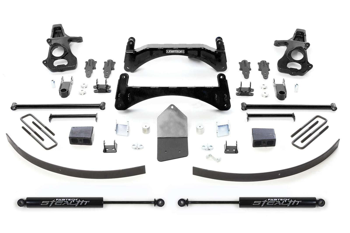Fabtech 6" Basic System w/Stealth Shocks Kit for 2007-2013 GMC Sierra 1500 RWD w/6" lift