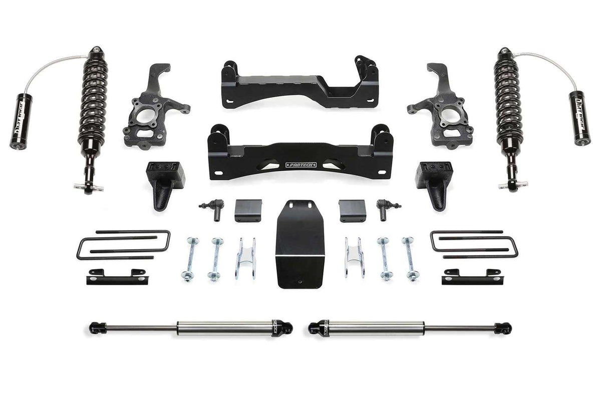Fabtech 6" Performance System w/Front Dirt Logic 2.5 Coilovers w/Reservoir & Rear 2.25 Shocks Kit w/6" lift 2015-2020 Ford F-150 4WD