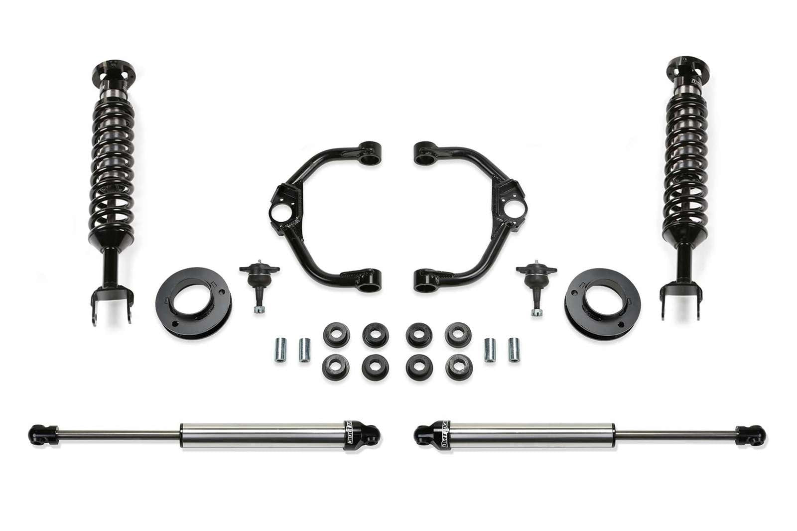 Fabtech 3" Ball Joint UCA Lift Kit w/Front Dirt Logic 2.5 Coilovers & Rear 2.25 Shocks for 2019-2024 Ram 1500 4WD RWD w/3" lift
