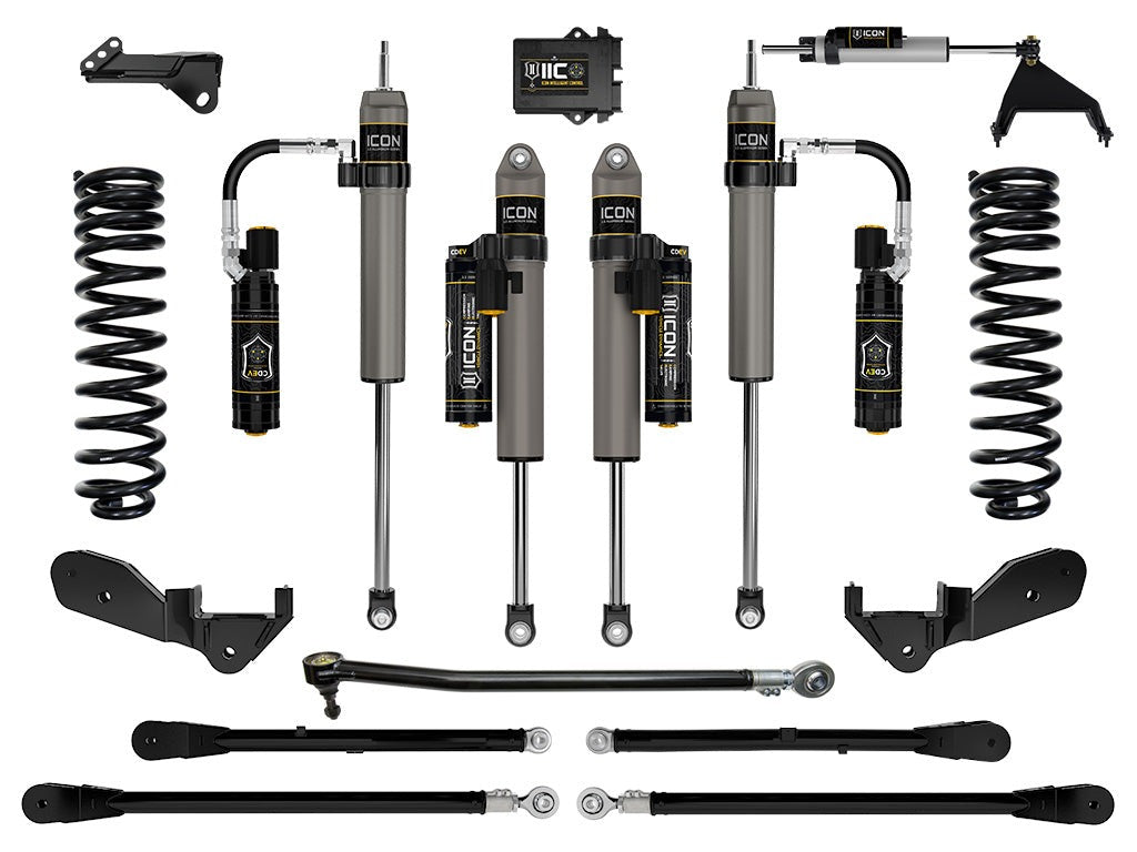 Icon 2.5" Stage 6 Suspension System w/4 LINK Kit for 2023-2025 Ford F250 Super Duty 4WD Diesel