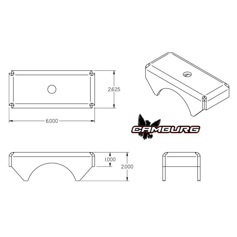 Camburg Leaf Spring Axle Perches - 3.50" OD