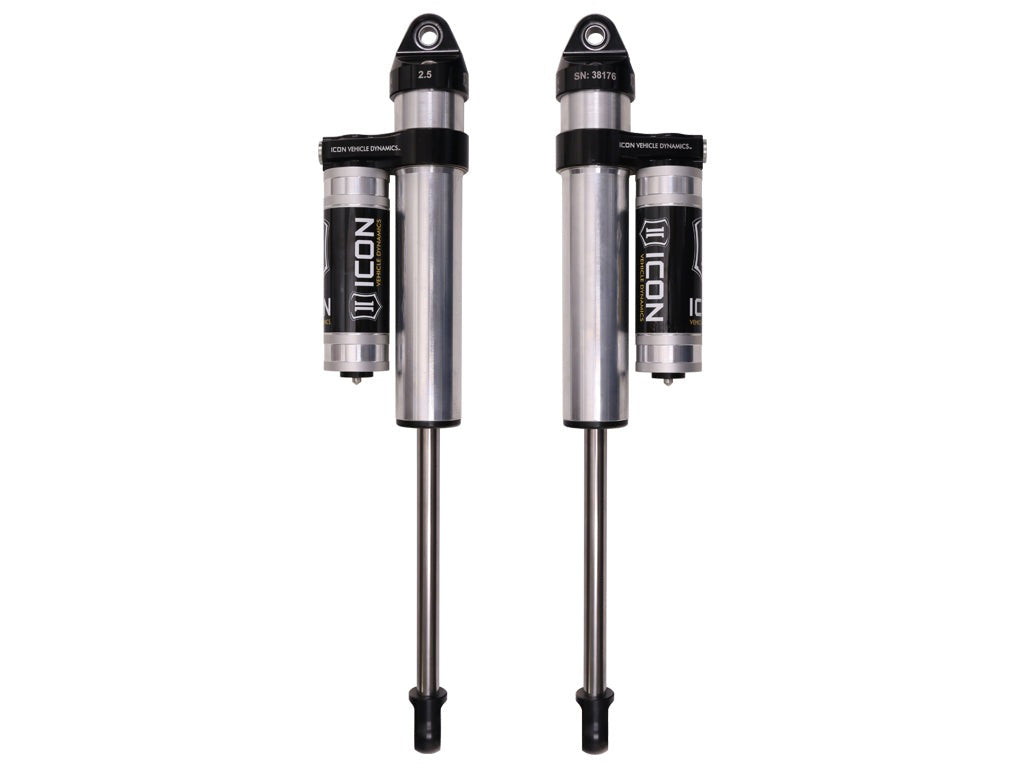 Icon 2.5 Piggyback Reservoir Shocks Rear Pair for 2011-2018 Ram 1500 w/3" lift
