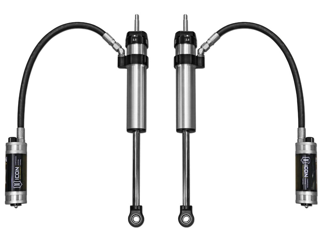Icon 2.5 Remote Reservoir CDCV Shocks Pair for 2010 Lexus GX460 w/1-3" lift