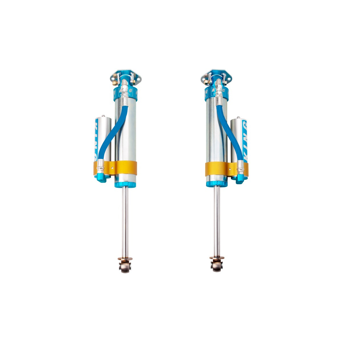 King 25001-161 Rear 2.5 Piggyback Hose Res. Shock 0-2in Lift (Pair) Jeep Wrangler TJ
