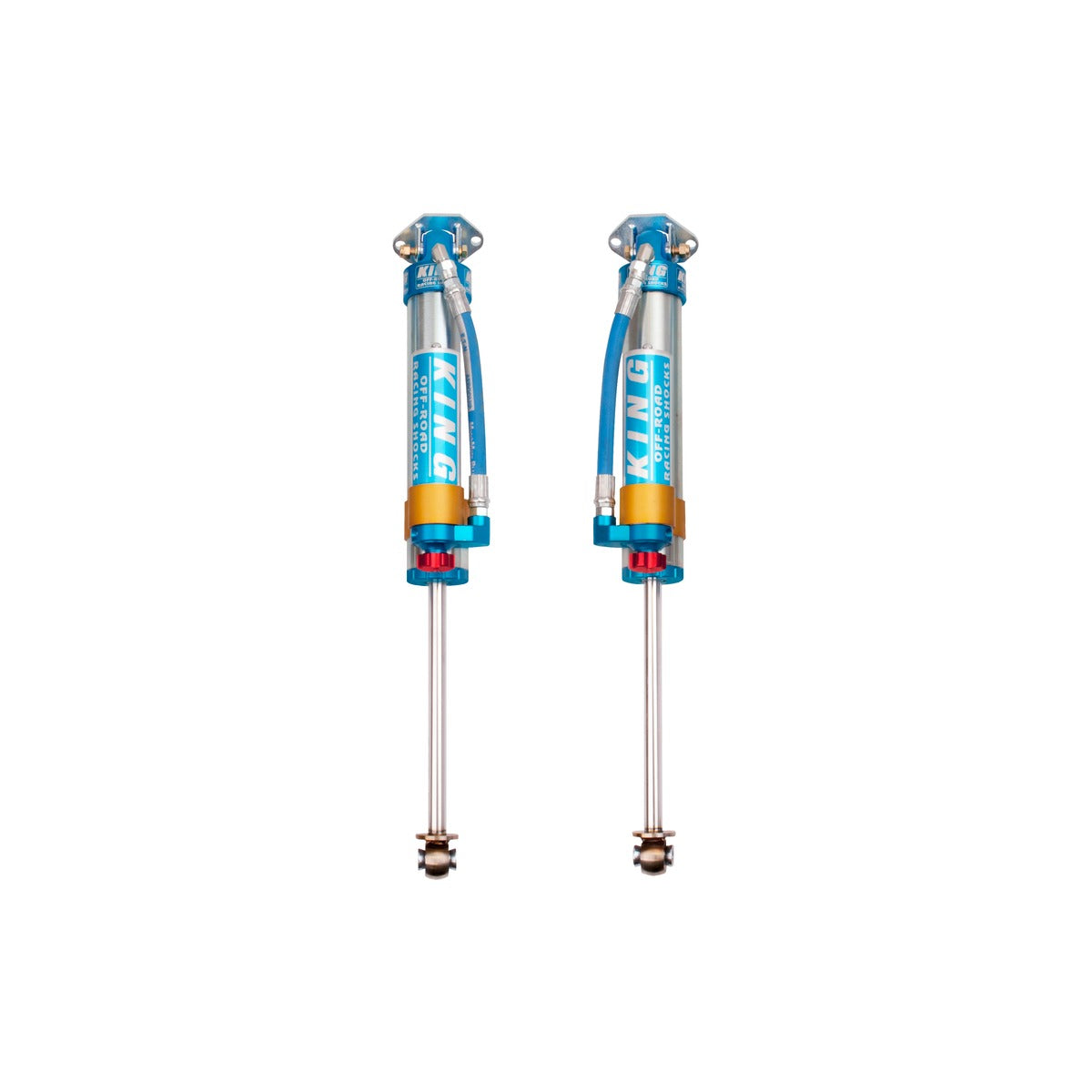 King 25001-285A Rear 2.5 Piggyback Hose Res. Shocks 6in Lift w/Adjuster (Pair) Jeep Wrangler JK