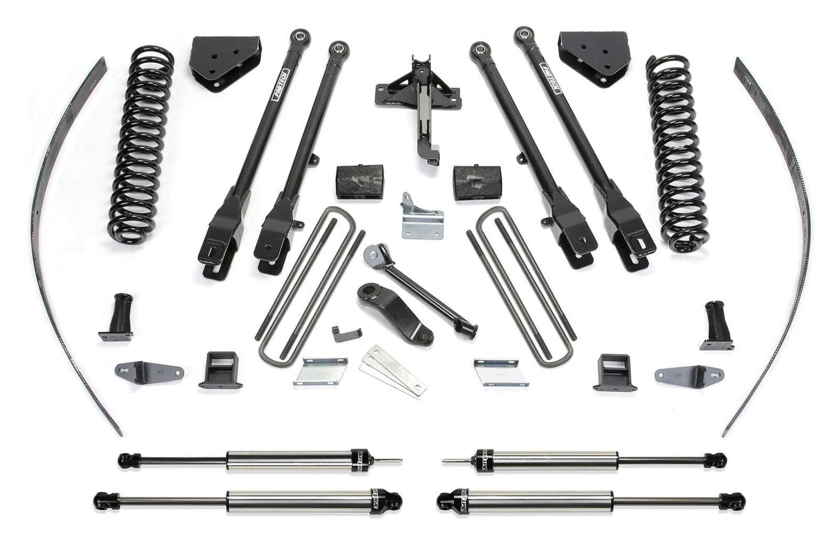 Fabtech 8" 4 Link System w/Dirt Logic Shocks Kit for 2008-2016 Ford F250 Super Duty 4WD w/8.0" lift w/Overload