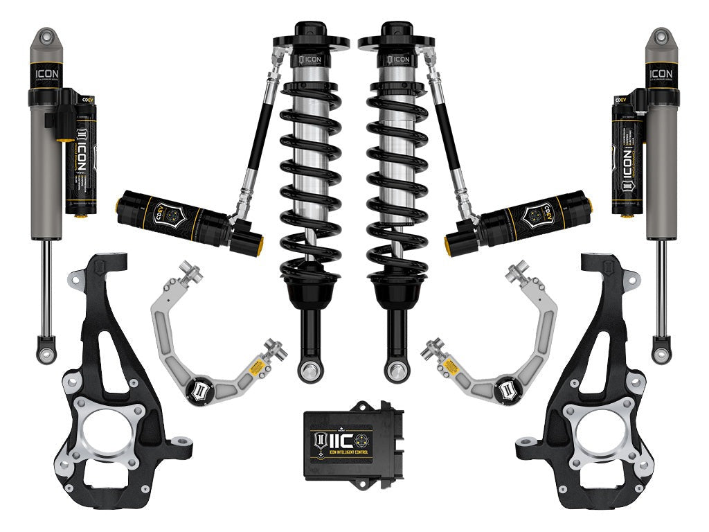 Icon 3.5-4.5" Stage 5 Suspension System w/Billet UCA Kit 2021-2026 Ford F-150 4WD Gas