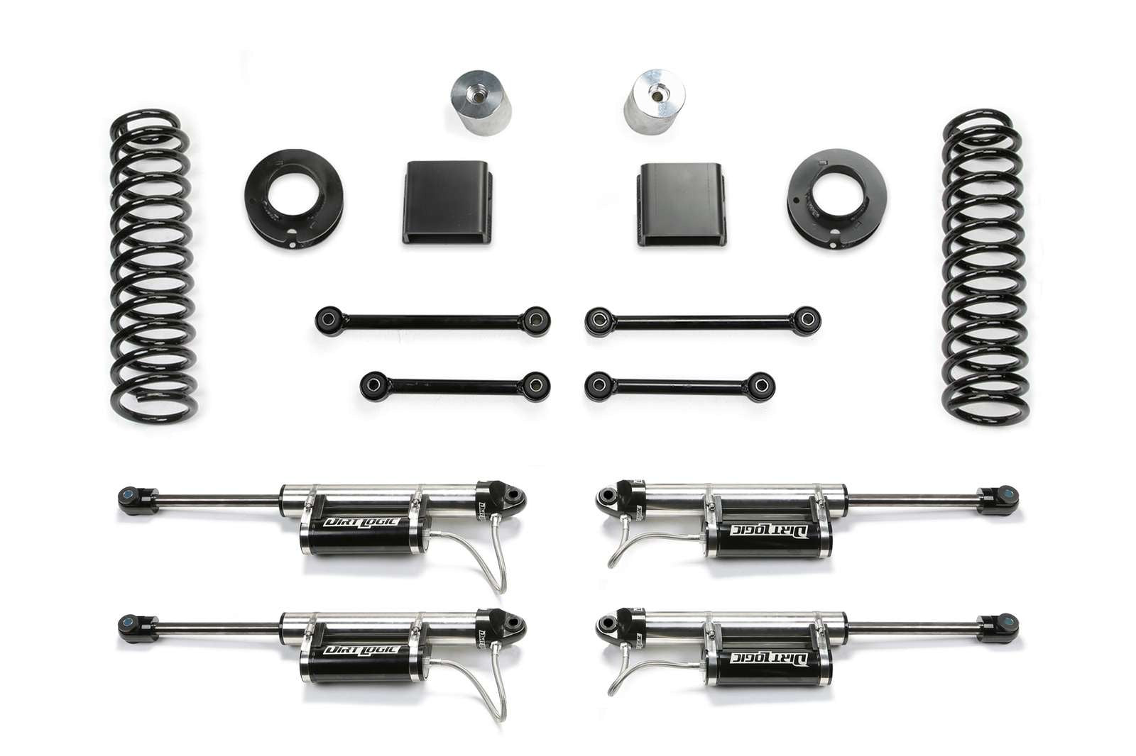 Fabtech 3" Sport Lift Kit w/Dirt Logic 2.25 Shocks w/Reservoir for 2020-2024 Jeep Gladiator 4WD w/3" lift