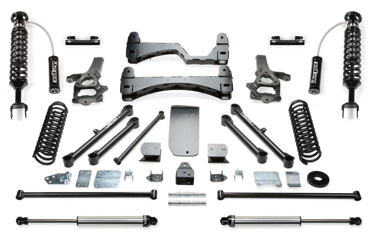 Fabtech 6" Performance System w/Front Dirt Logic 2.5 Coilovers w/Reservoir & Rear 2.25 Shocks Kit for 2009-2018 Ram 1500 4WD w/6" lift