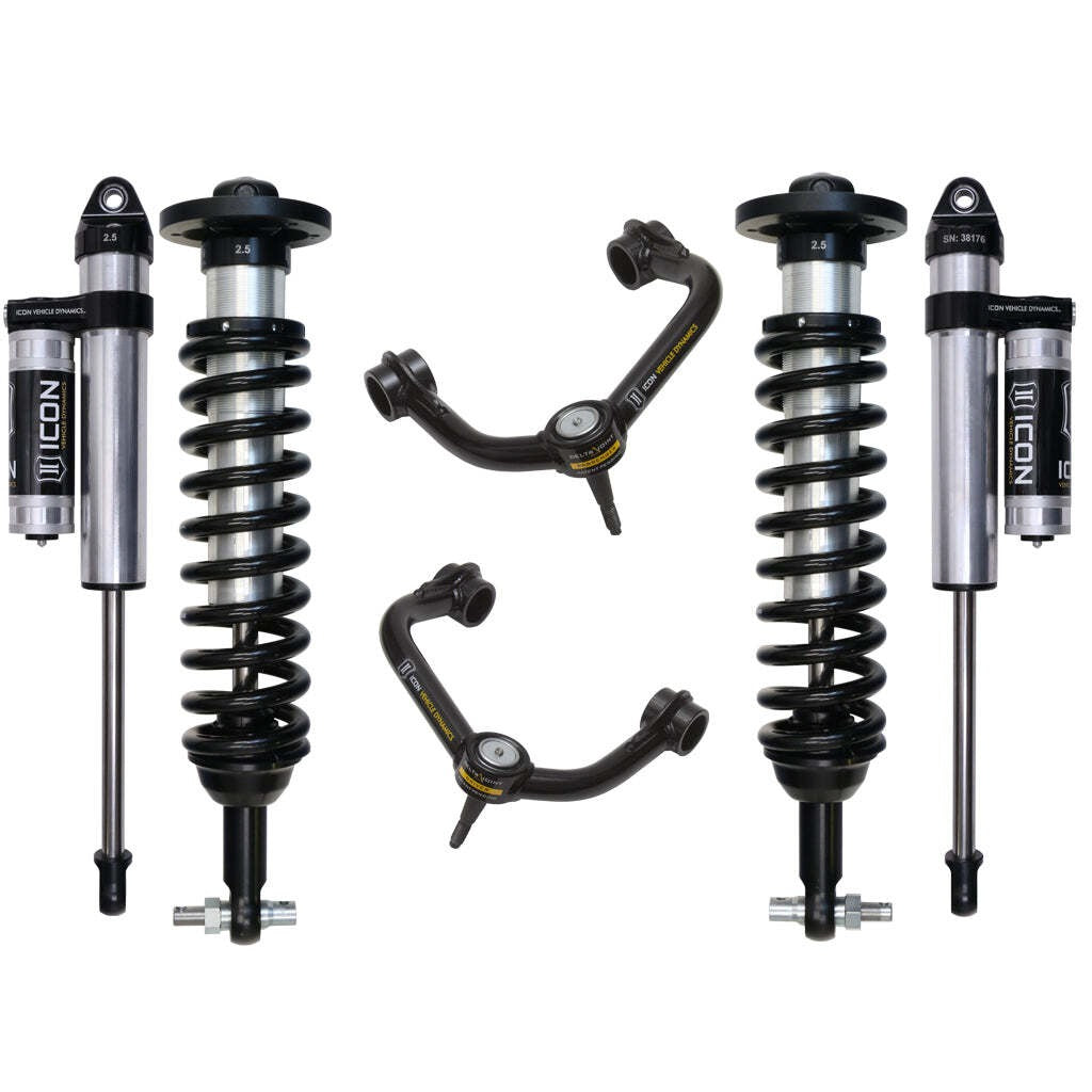 ICON K93083T Stage 3 Suspension System Tubular UCA Ford F150 4WD 0-2.63" Lift
