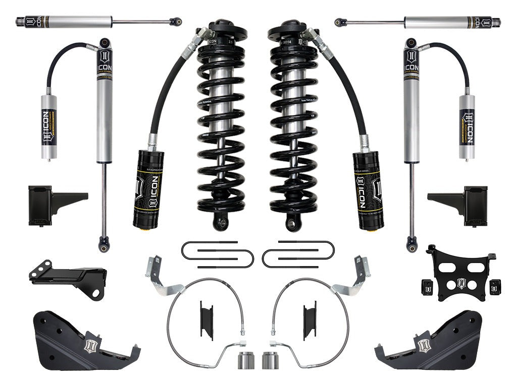 Icon 4-5.5" Stage 2 Coilover Conversion System Kit for 2023-2026 Ford F350 Super Duty 4WD Diesel Crew Cab Pickup