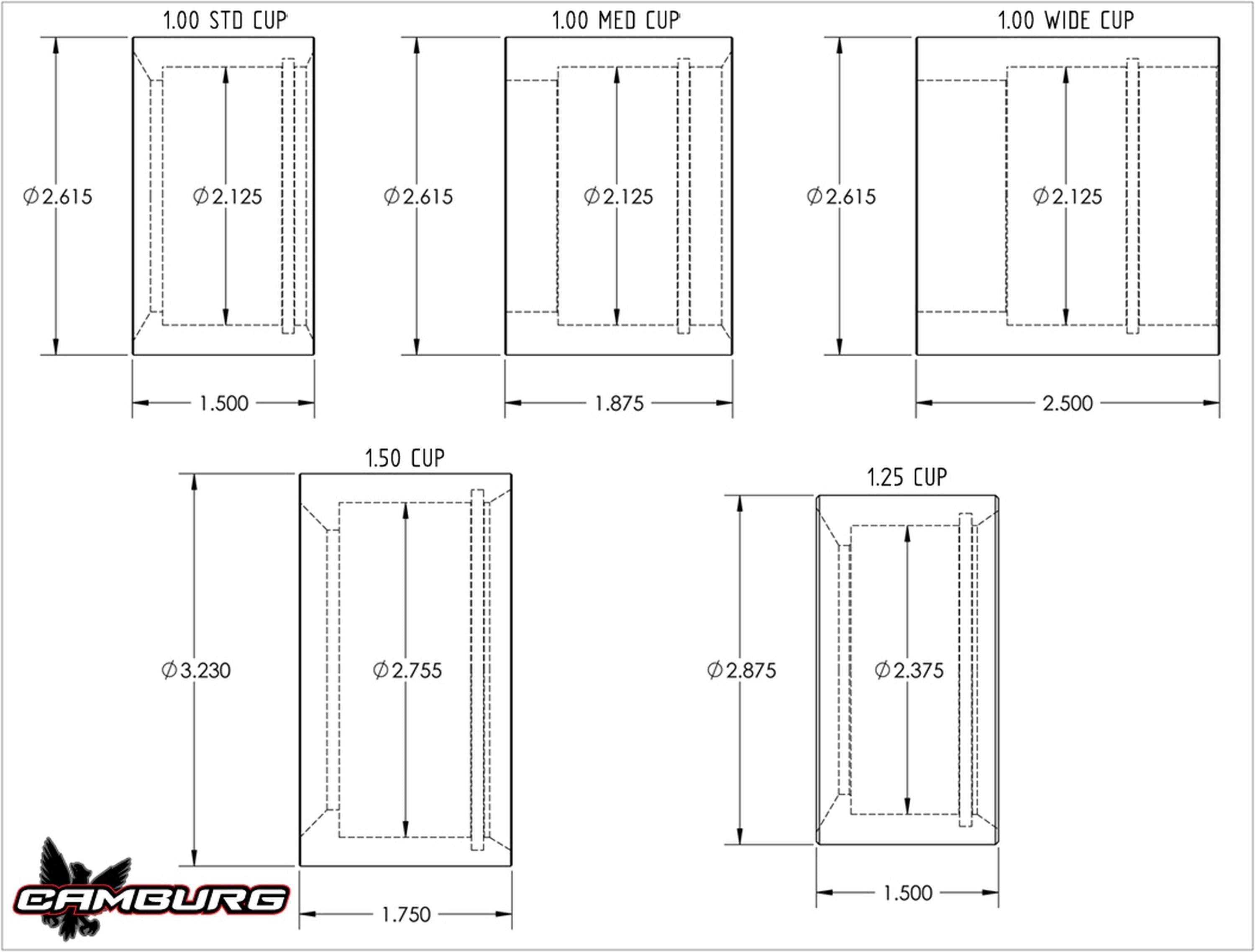 Camburg 1.50" TT 4130 Uniball Cup (FK WSSX-24T)