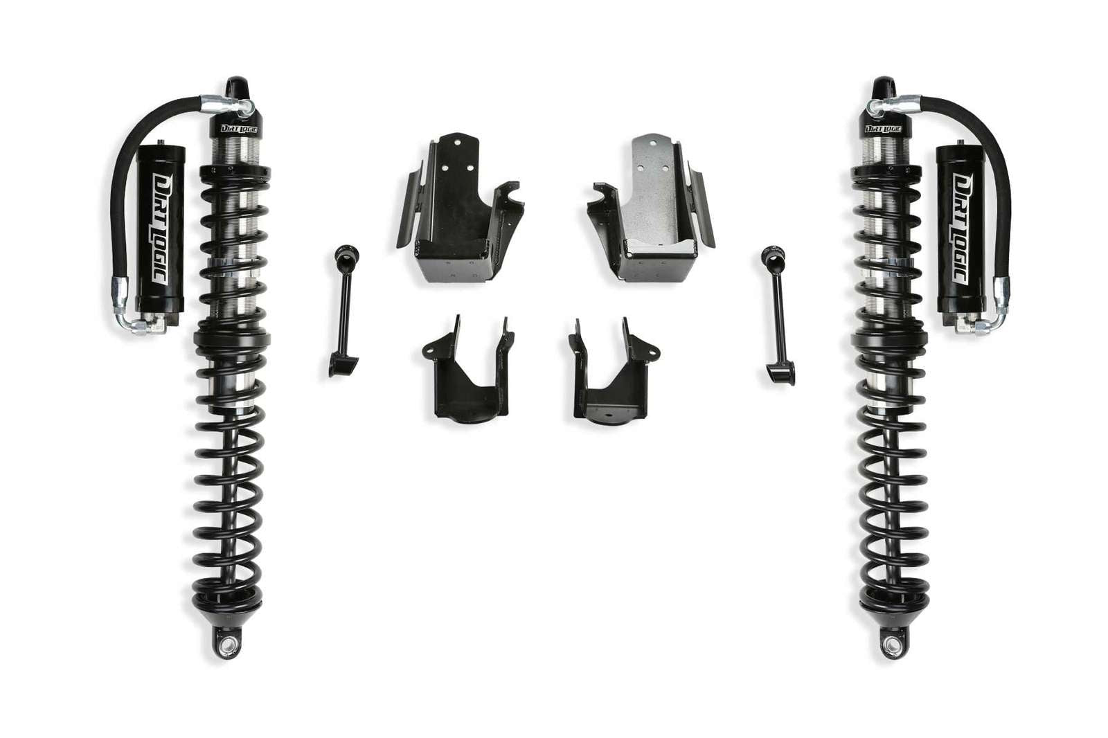 Fabtech 3" Coilover Conversion w/Front Dirt Logic 2.5 Coilovers w/Reservoir Kit for 2020-2024 Jeep Gladiator 4WD w/3" lift
