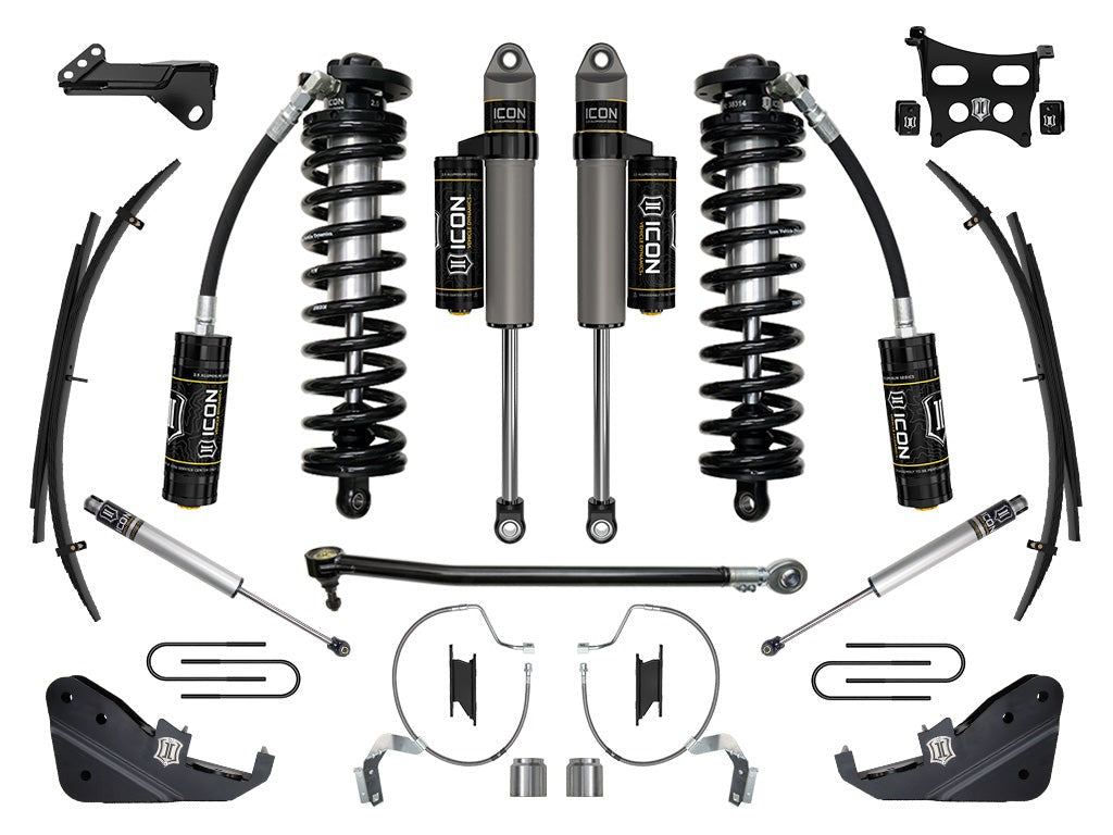 Icon 4-5.5" Stage 4 Coilover Conversion System w/Expansion Packs Kit for 2023-2025 Ford F250 Super Duty Diesel