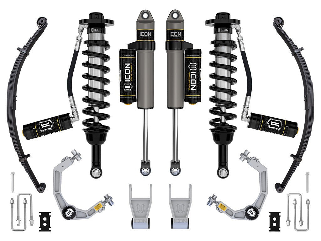 Icon 2.5-3" Stage 3 Suspension System w/Billet UCA Leaf Pack Kit 2021-2026 Ford F-150