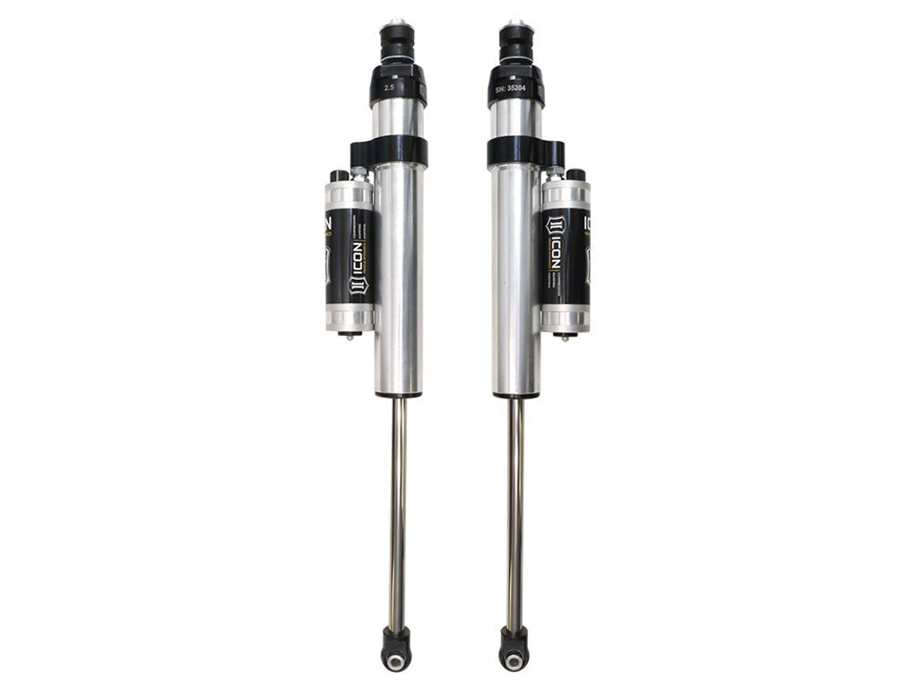 Icon 2.5 Piggyback Reservoir CDCV Shocks Pair for 2011-2019 Chevrolet Silverado 3500 HD w/6-8" lift