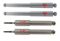 Ford F-250 Superduty (RWD) Gas-a-just Complete Set Front and Rear Shock Absorbers