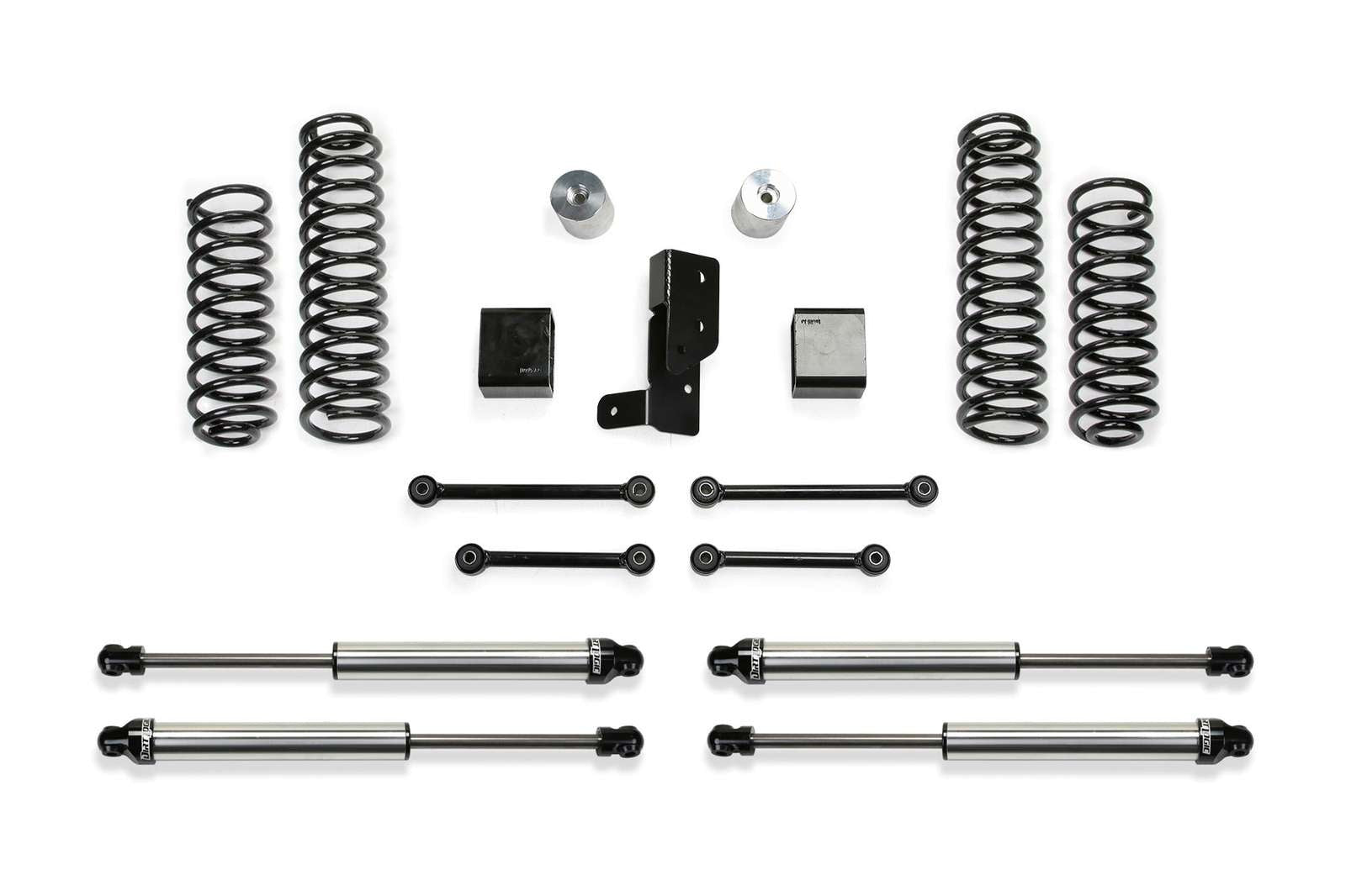 Fabtech 3" Sport System w/Dirt Logic 2.25 Shocks Kit for 2018-2024 Jeep Wrangler JL 4WD w/3" lift