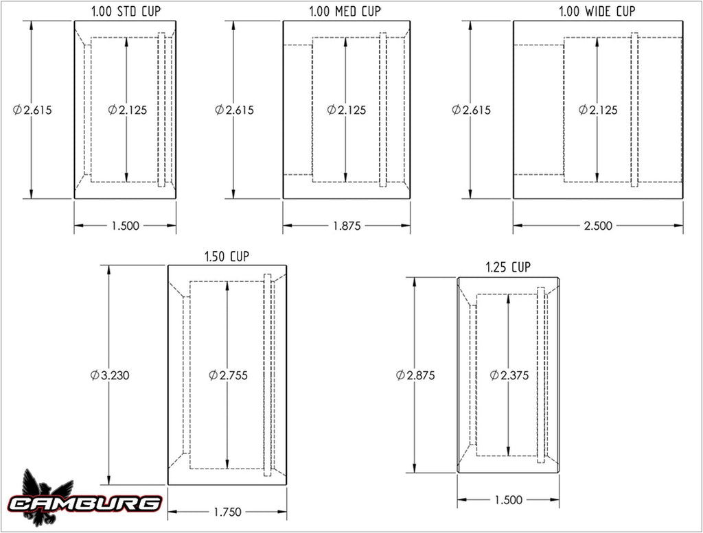 Camburg 1.25" 4130 Uniball Cup