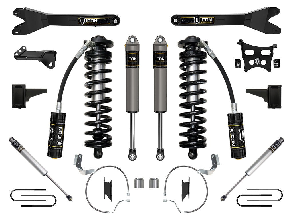 Icon 4-5.5" Stage 3 Coilover Conversion System w/Radius Arms Kit for 2023-2025 Ford F250 Super Duty Diesel