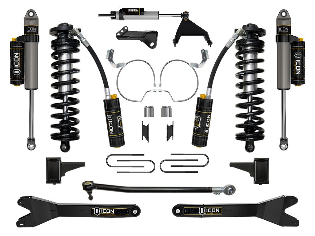 Icon 4-5.5" Stage 5 Coilover Conversion System w/Radius Arms Kit for 2023-2025 Ford F250 Super Duty Diesel
