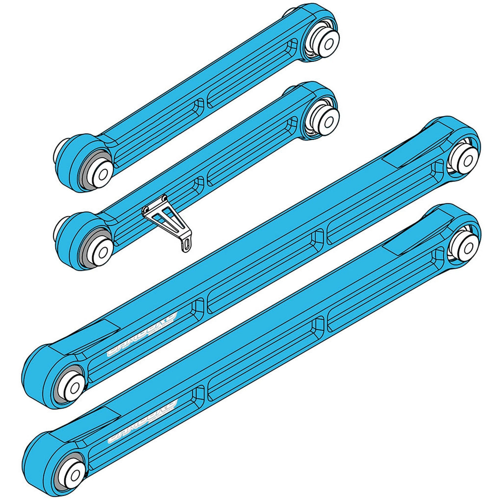 KINETIK Series Rear Billet Trailing Arm Kit - Blue